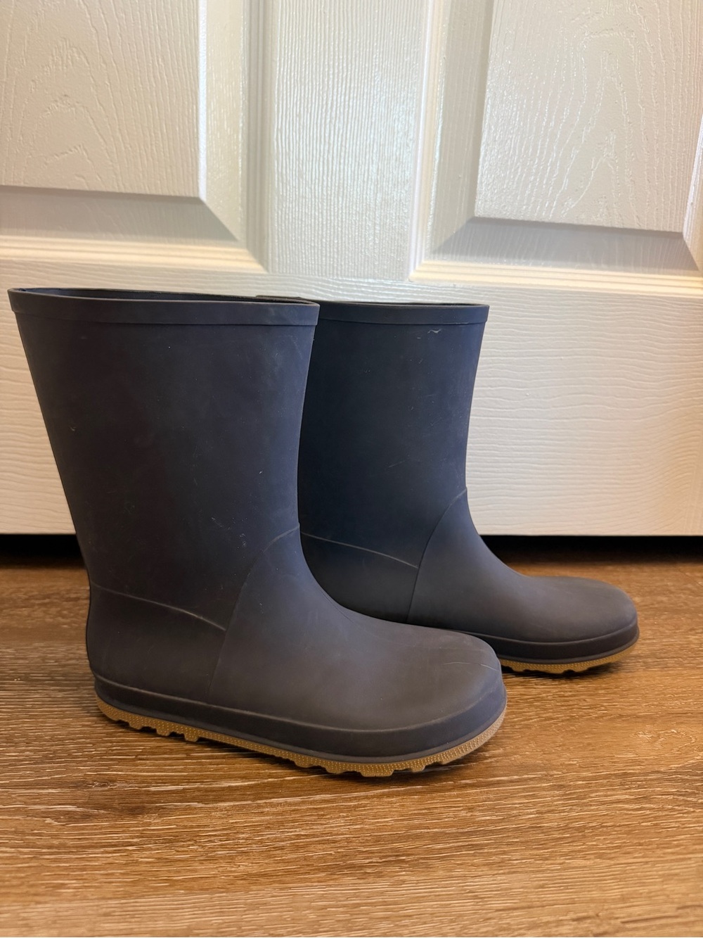 Cat & Jack Kids Jett Rubber Waterproof, Rain Boots Navy Blue, Unisex, Size 1